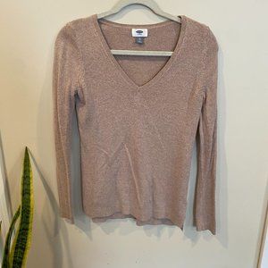 Old Navy Tan V-Neck Sweater